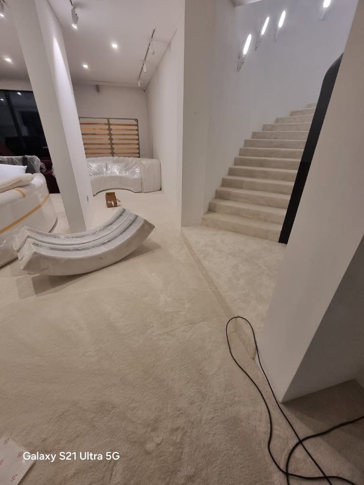 Wall-to-wall broadloom install — real project photo, Event Carpet Dubai